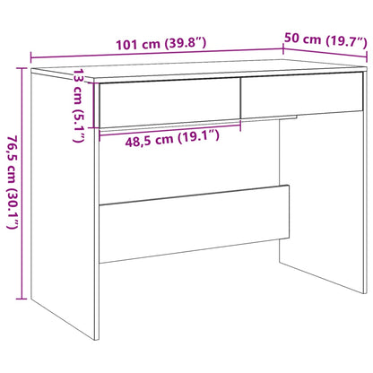 Schreibtisch Artisan-Eiche 101x50x76,5 cm Holzwerkstoff