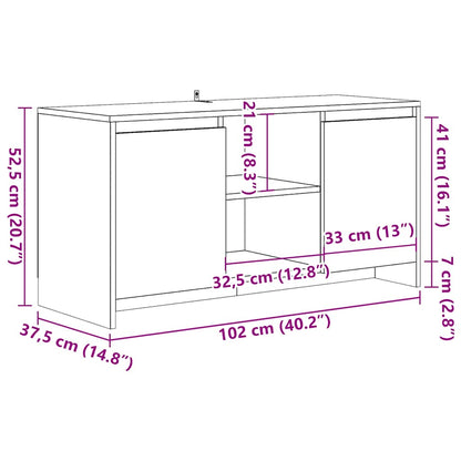 TV-Schrank Altholz-Optik 102x37,5x52,5 cm Holzwerkstoff