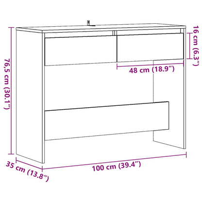 Konsolentisch Altholz-Optik 100x35x76,5 cm Holzwerkstoff