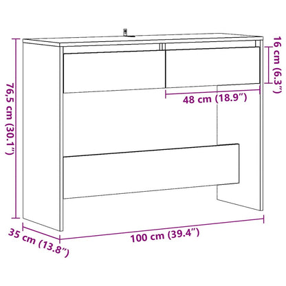 Konsolentisch Artisan-Eiche 100x35x76,5 cm Holzwerkstoff