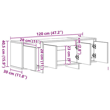 TV-Schrank Altholz-Optik 120x30x40,5 cm Holzwerkstoff