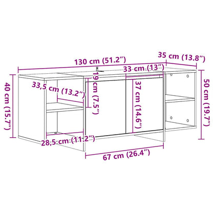 TV-Schrank Artisan-Eiche 130x35x50 cm Holzwerkstoff