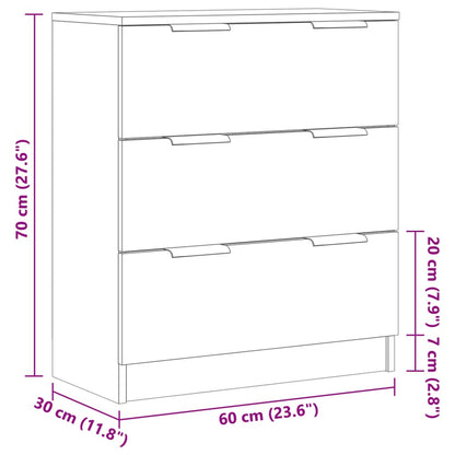 Sideboard Artisan-Eiche 60x30x70 cm Holzwerkstoff