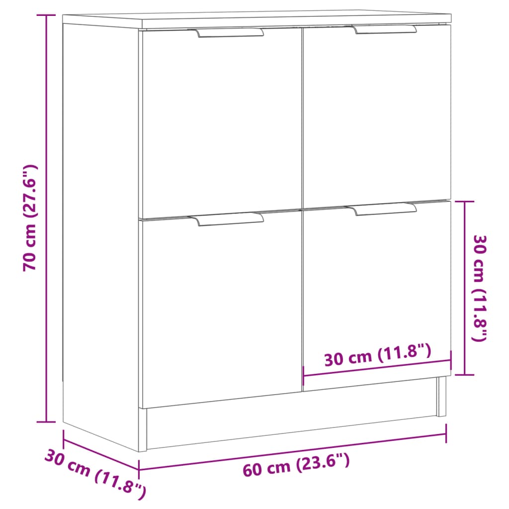 Sideboard Altholz-Optik 60x30x70 cm Holzwerkstoff