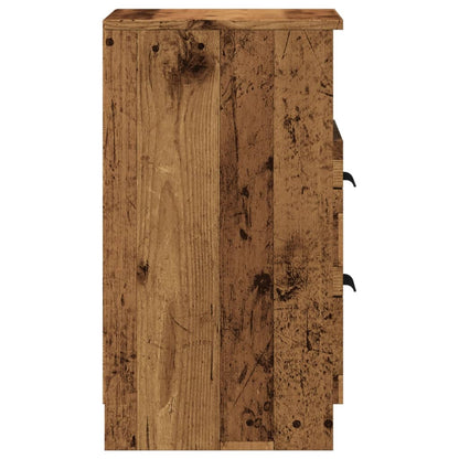 Nachttische 2 Stk. Altholz-Optik 40x36x65 cm Holzwerkstoff