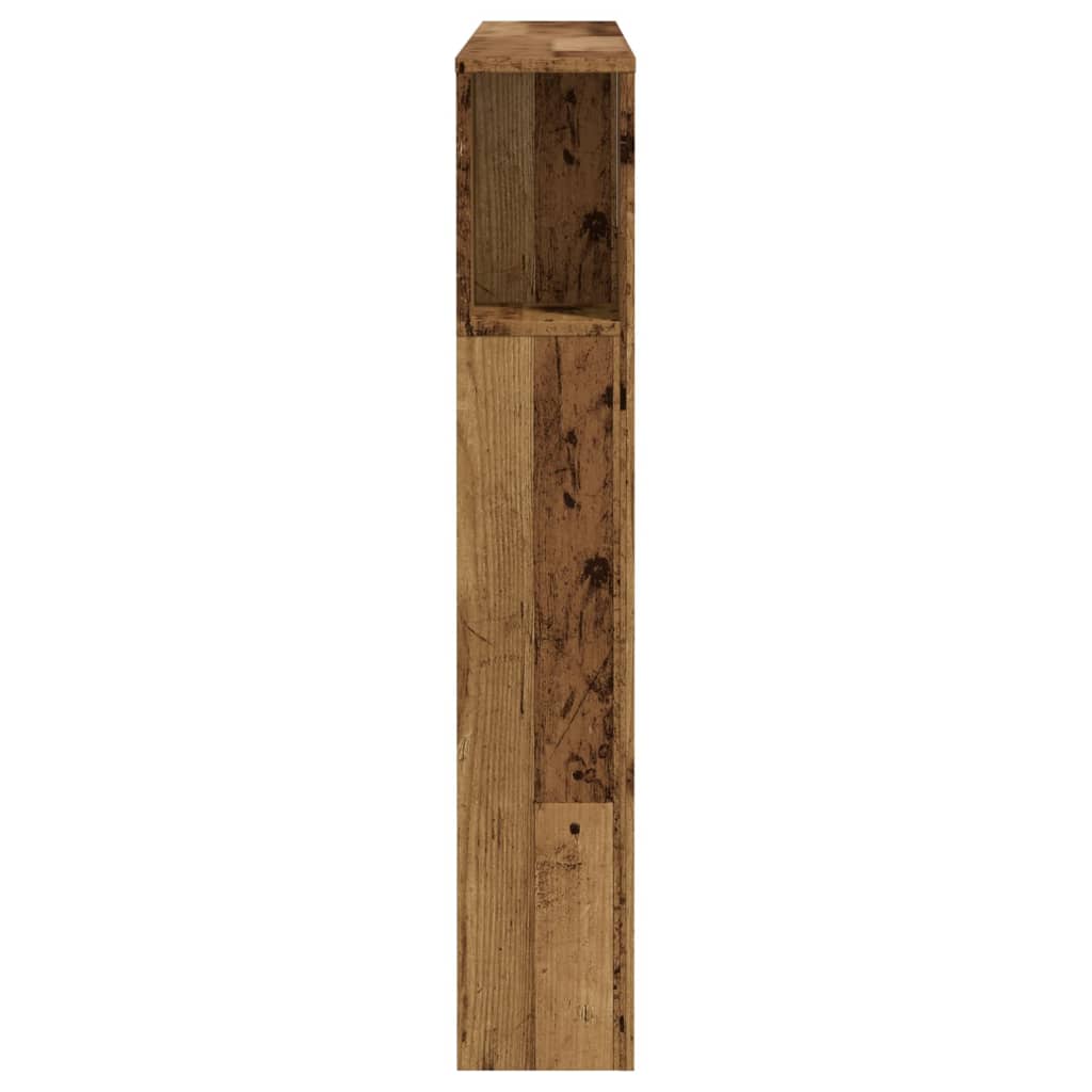 Kopfteil mit Ablagen Altholz-Optik 120x19x104,5cm Holzwerkstoff