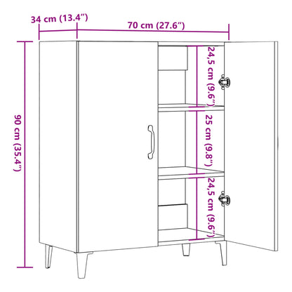 Sideboard Altholz-Optik 70x34x90 cm Holzwerkstoff