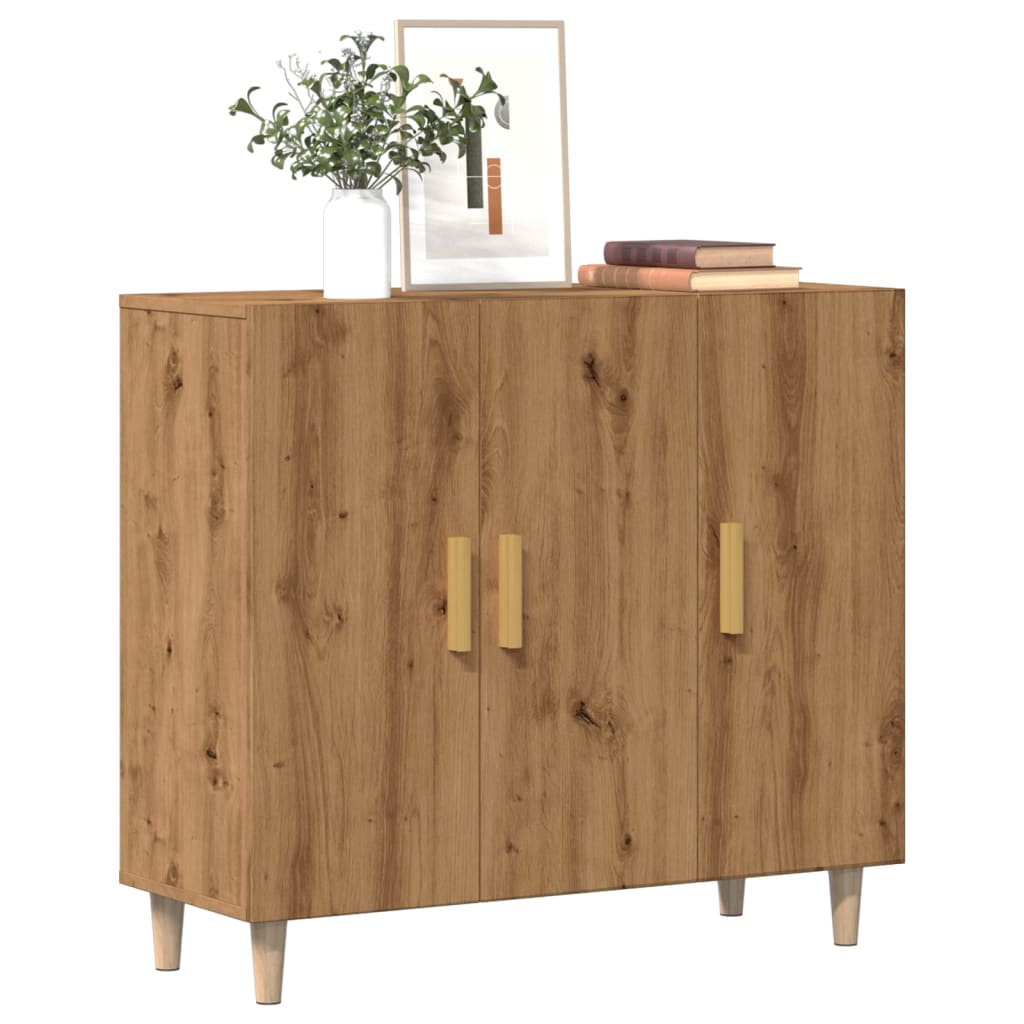 Sideboard Artisan-Eiche 90x34x80 cm Holzwerkstoff