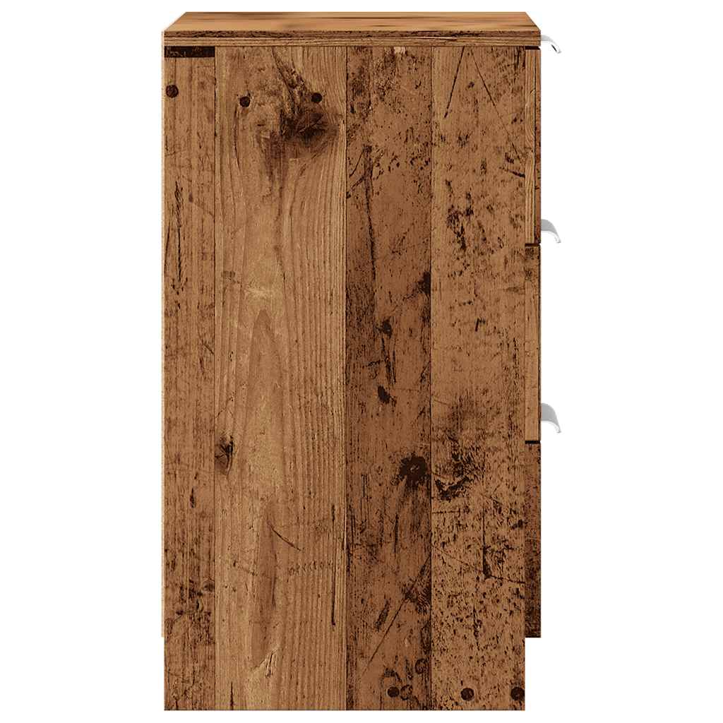 Nachttische 2 Stk. Altholz-Optik 40x36x65 cm Holzwerkstoff