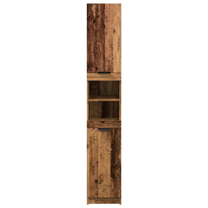 Badschrank Altholz-Optik 32x34x188,5 cm Holzwerkstoff