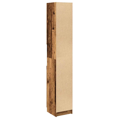 Badschrank Altholz-Optik 32x34x188,5 cm Holzwerkstoff