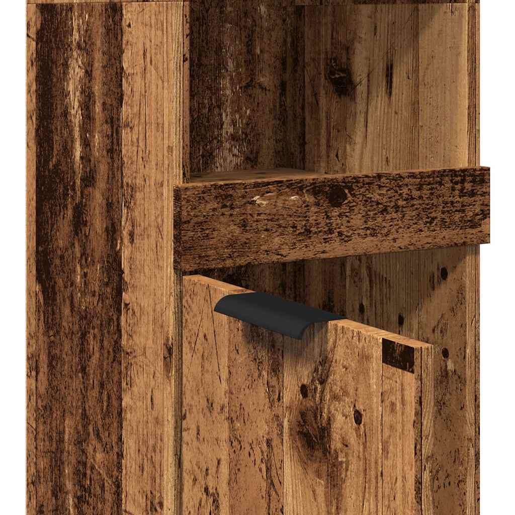 Badschrank Altholz-Optik 32x34x188,5 cm Holzwerkstoff