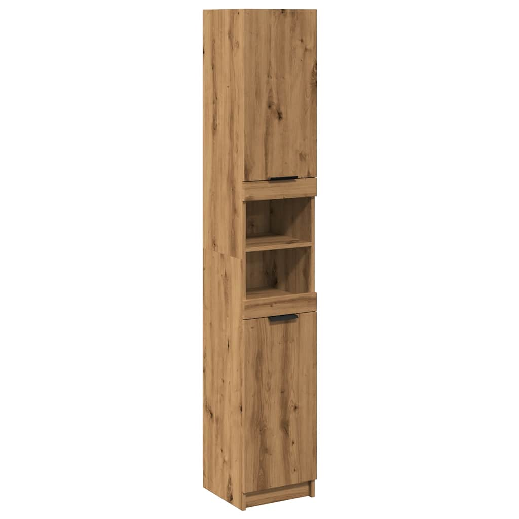 Badschrank Artisan-Eiche 32x34x188,5 cm Holzwerkstoff