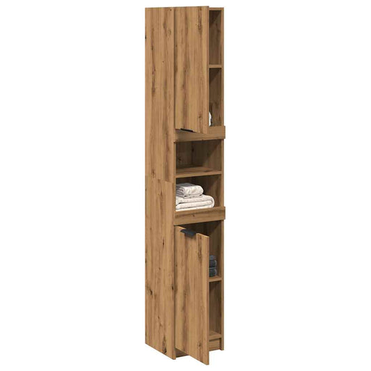 Badschrank Artisan-Eiche 32x34x188,5 cm Holzwerkstoff