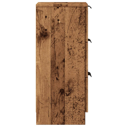 Sideboards 2 Stk. Altholz-Optik 30x30x70 cm Holzwerkstoff