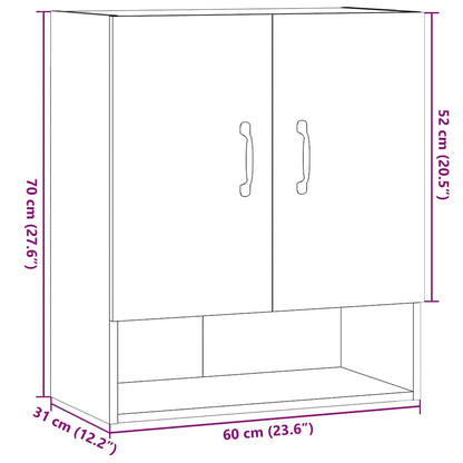 Wandschrank Artisan-Eiche 60x31x70 cm Holzwerkstoff