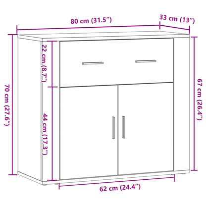 Sideboard Altholz-Optik 80x33x70 cm Holzwerkstoff