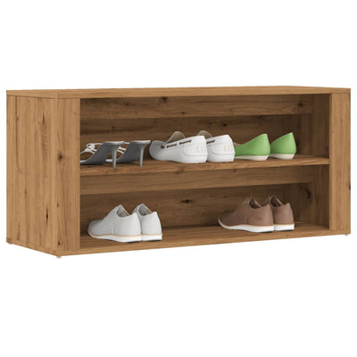 Schuhbank Artisan-Eiche 100x35x45 cm Holzwerkstoff