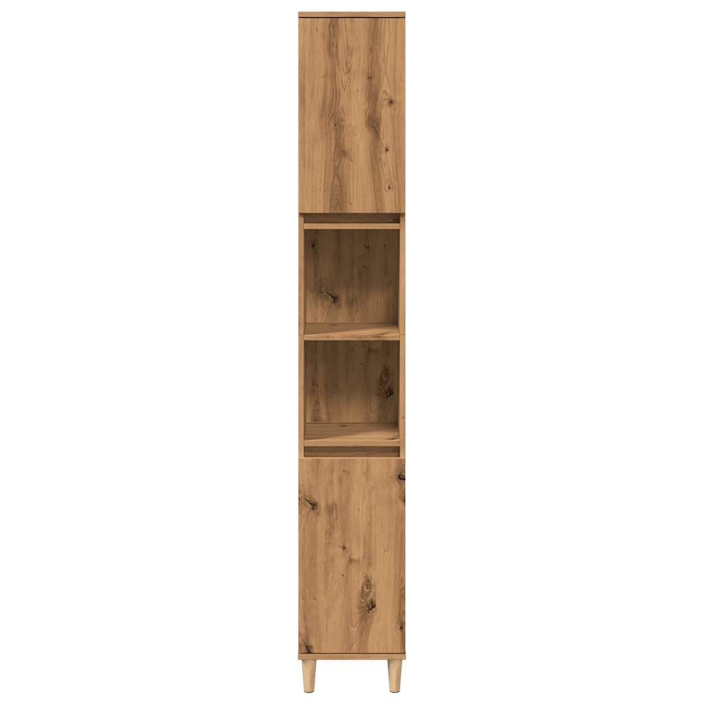 Badschrank Artisan-Eiche 30x30x190 cm Holzwerkstoff