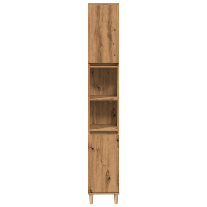 Badschrank Artisan-Eiche 30x30x190 cm Holzwerkstoff