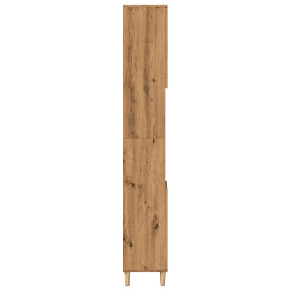 Badschrank Artisan-Eiche 30x30x190 cm Holzwerkstoff