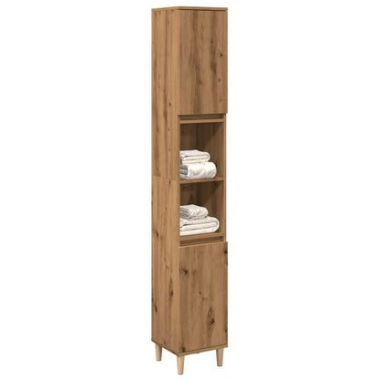 Badschrank Artisan-Eiche 30x30x190 cm Holzwerkstoff