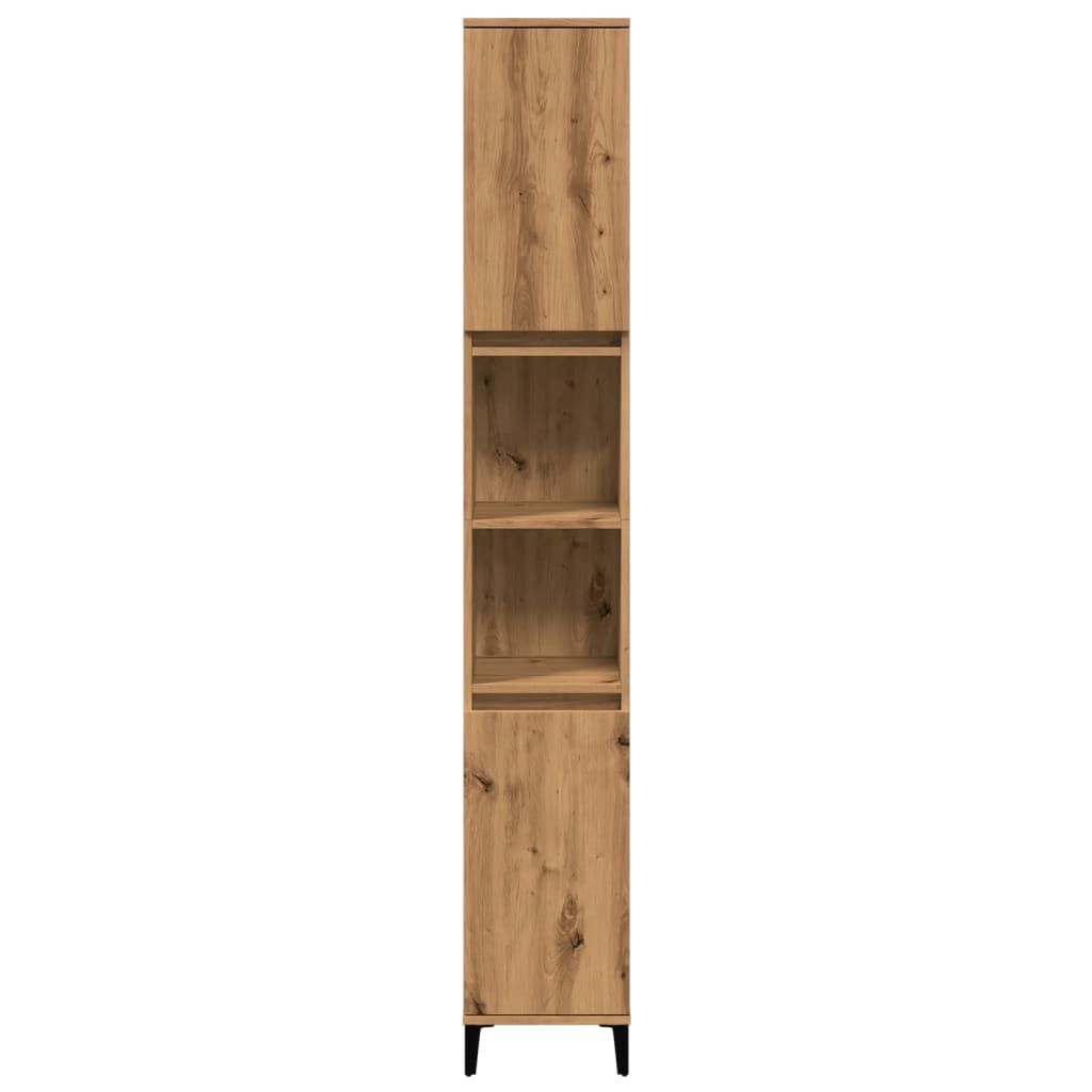 Badschrank Artisan-Eiche 30x30x190 cm Holzwerkstoff