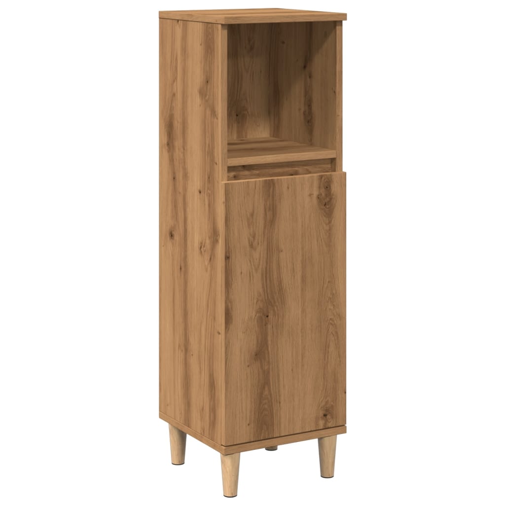 Badschrank Artisan-Eiche 30x30x100 cm Holzwerkstoff