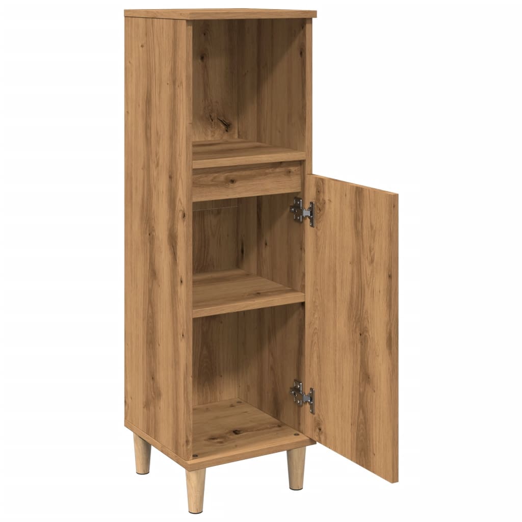 Badschrank Artisan-Eiche 30x30x100 cm Holzwerkstoff