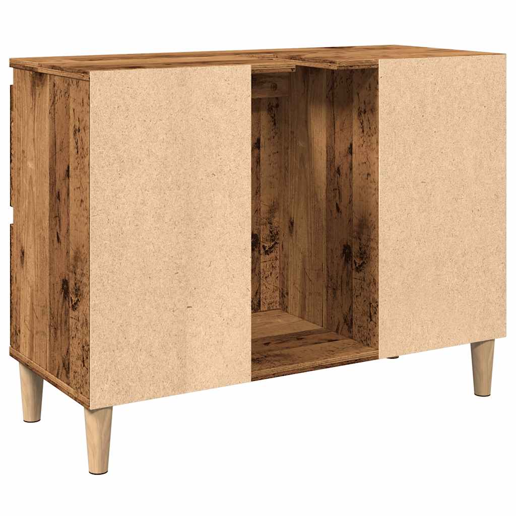 Waschbeckenunterschrank Altholz-Optik 80x33x60 cm Holzwerkstoff