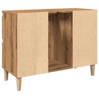 Waschbeckenunterschrank Artisan-Eiche 80x33x60 cm Holzwerkstoff