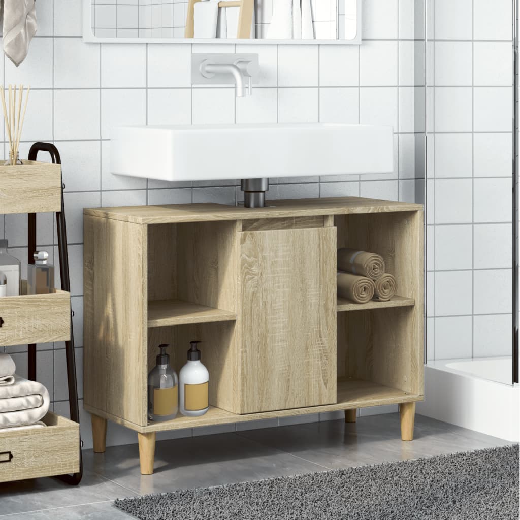 Badschrank Sonoma-Eiche 80x33x60 cm Holzwerkstoff