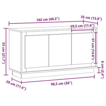 Sideboard Altholz-Optik 102x35x55 cm Holzwerkstoff