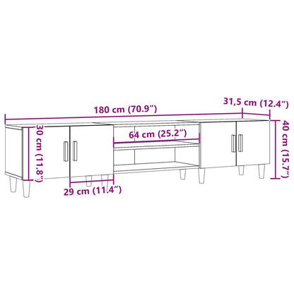 TV-Schrank Altholz-Optik 180x31,5x40 cm Holzwerkstoff