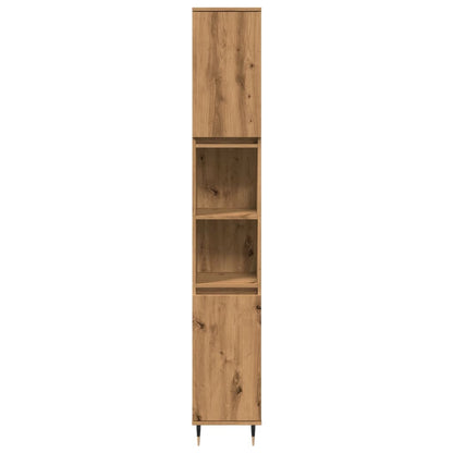 Badschrank Artisan-Eiche 30x30x190 cm Holzwerkstoff