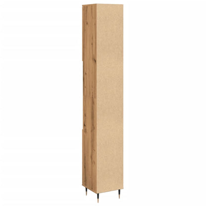 Badschrank Artisan-Eiche 30x30x190 cm Holzwerkstoff