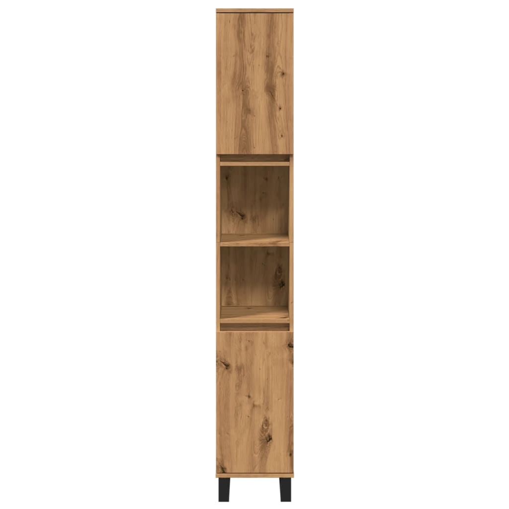 Badschrank Artisan-Eiche 30x30x190 cm Holzwerkstoff