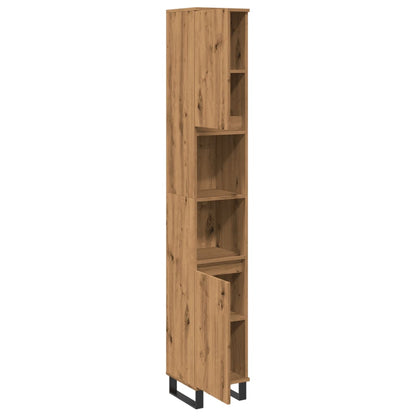 Badschrank Artisan-Eiche 30x30x190 cm Holzwerkstoff