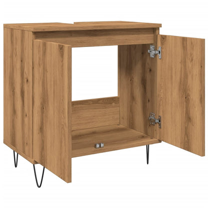 Badschrank Artisan-Eiche 58x33x60 cm Holzwerkstoff