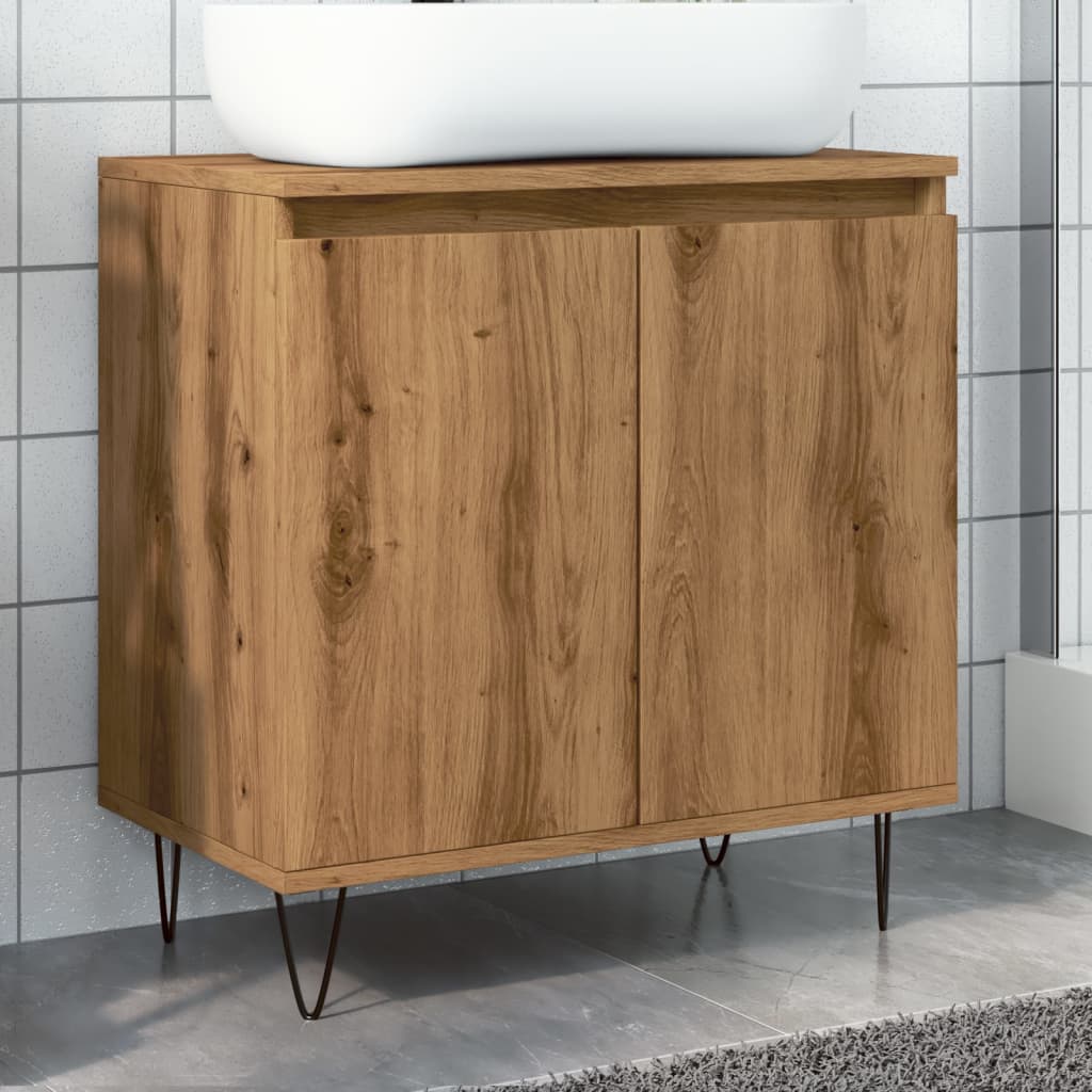 Badschrank Artisan-Eiche 58x33x60 cm Holzwerkstoff