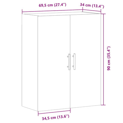 Wandschrank Altholz-Optik 69,5x34x90 cm