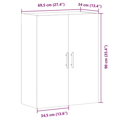 Wandschrank Artisan-Eiche 69,5x34x90 cm