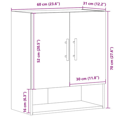 Wandschrank Altholz-Optik 60x31x70 cm Holzwerkstoff