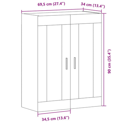 Wandschrank Altholz-Optik 69,5x34x90 cm Holzwerkstoff