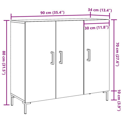 Sideboard Altholz-Optik 90x34x80 cm Holzwerkstoff