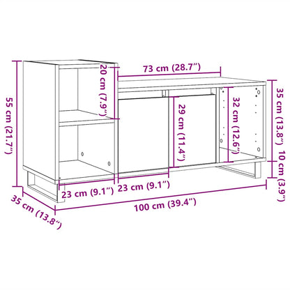 TV-Schrank Altholz-Optik 100x35x55 cm Holzwerkstoff