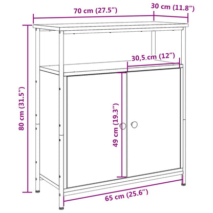 Sideboard Artisan-Eiche 70x30x80 cm Holzwerkstoff