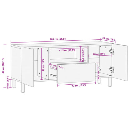 TV-Schrank Schwarz 105x33x46 cm Holzwerkstoff