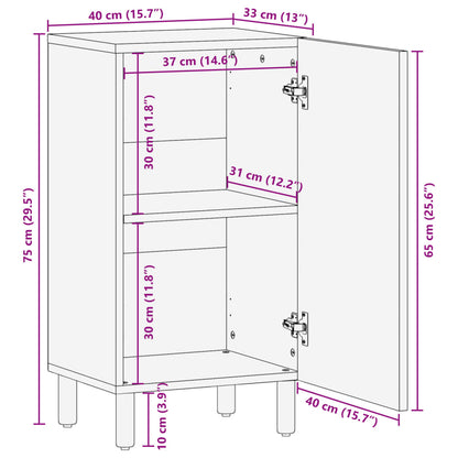 Sideboard Schwarz 40x33x75 cm Holzwerkstoff