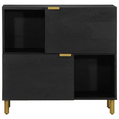 Sideboard Schwarz 80x33x75 cm Holzwerkstoff